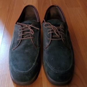 Hush Puppy Leather Oxfords Hunter Green